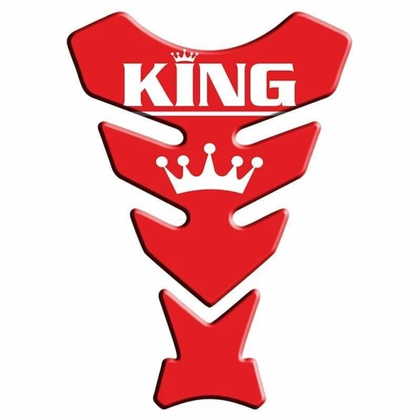 Universal Motosiklet Tank Pad Kırmızı King - 1