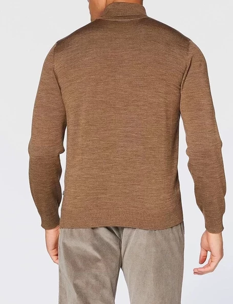 Tam Boğazlı Balıkçı Yaka Dokuma Triko - Vizyon - 3