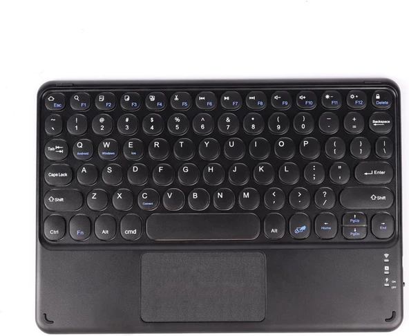 Lenovo Tab P11 Pro ZAB50094TR 11.2" Uyumlu Kablosuz Bluetooth Şarjlı TouchPad'li Türkçe Q Klavye - Siyah