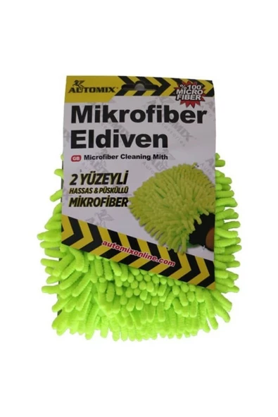 Mikrofiber Makarna Yıkama Eldiveni Yeşil