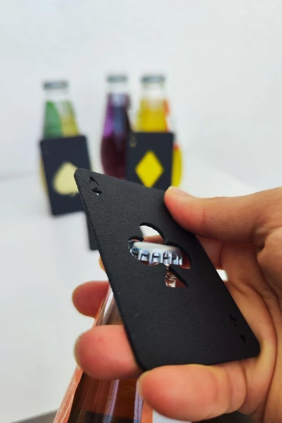 Risingmaber Metal Karo As Kupa As Maça As Sinek As Açacak, Şişe Meşrubat Soda Kola Açacak Seti 4lü Paket MT103S - 2