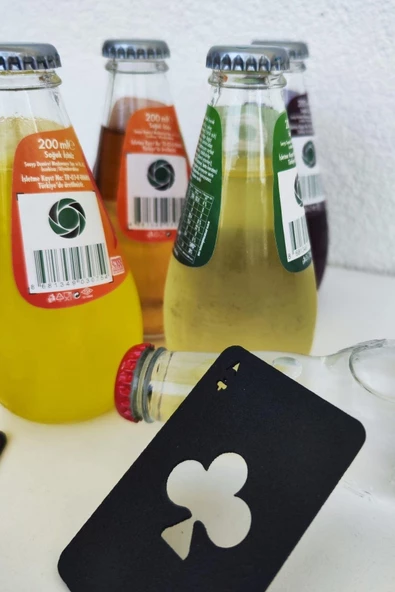 Risingmaber Metal Karo As Kupa As Maça As Sinek As Açacak, Şişe Meşrubat Soda Kola Açacak Seti 4lü Paket MT103S - 7
