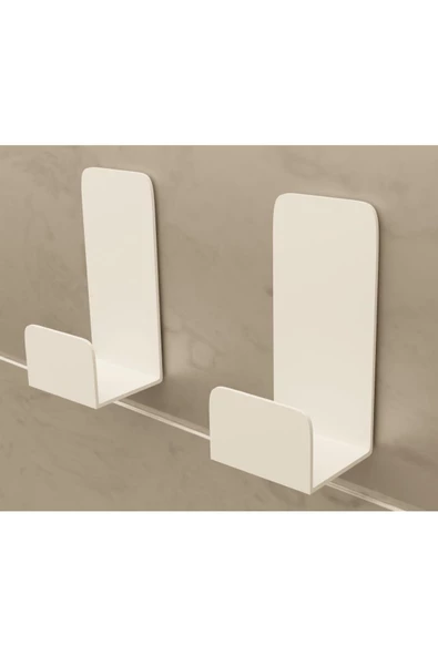 Risingmaber Yapışkanlı Beyaz Askılık Kapı Arkası Bornoz Askılığı Yapışkanlı Mutfak Banyo Askılığı Havlu, Elbise Askılığı 5'li set 3M Yapışkanlı Tasarım MT78B - 3