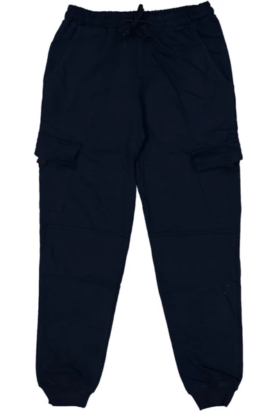 Çocuk Çift Kargo Cepli Paça Manşetli Eşofman Alt BGL-ST03870 - 4