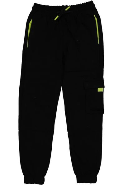 Çocuk Tek Kargo Cepli Garnili Paça Lastikli Eşofman Alt BGL-ST03872 - 4