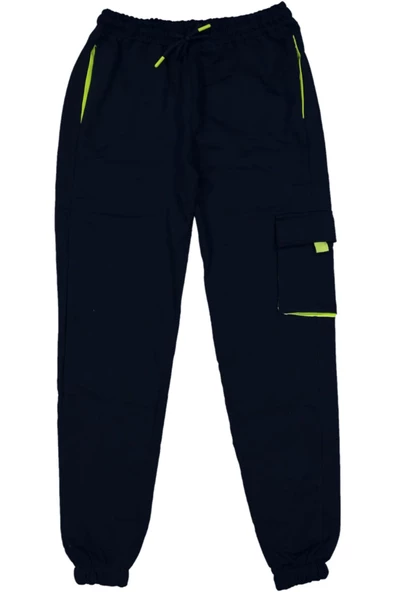 Çocuk Tek Kargo Cepli Garnili Paça Lastikli Eşofman Alt BGL-ST03872 - 3