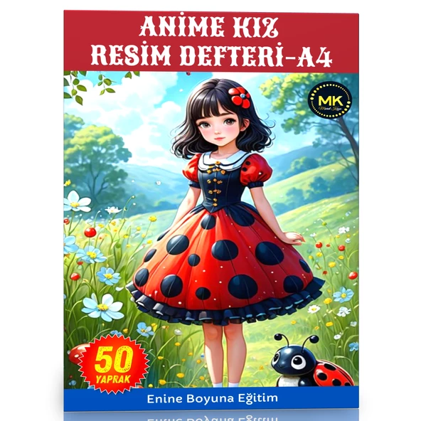 Çocuklar İçin Anime Resim Defteri (Orta Boy)