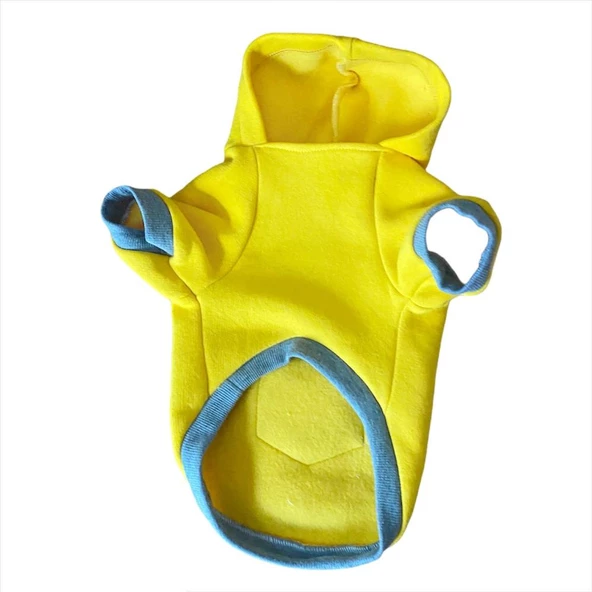 Sarı Sevimli Fare Kapşonlu Sweat by Kemique Köpek Kazağı - Resim 4