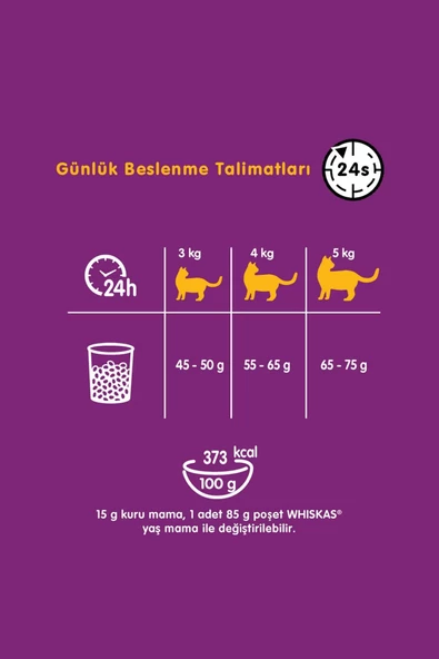 Whiskas Biftekli ve Havuçlu Yetişkin Kedi Maması 14 Kg - 5