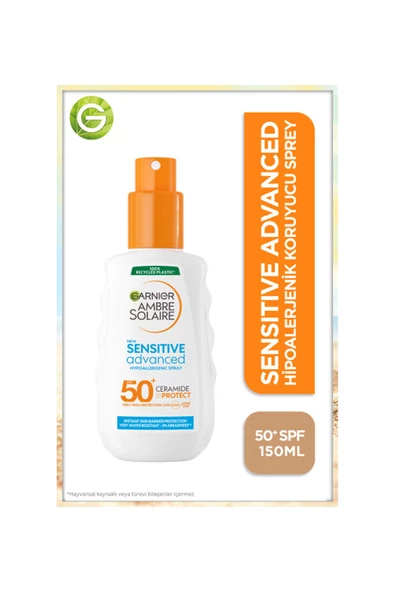 Garnier Ambre Solaire Sensitive Advanced 50 Faktör Güneş Koruyucu Sprey 150 ml