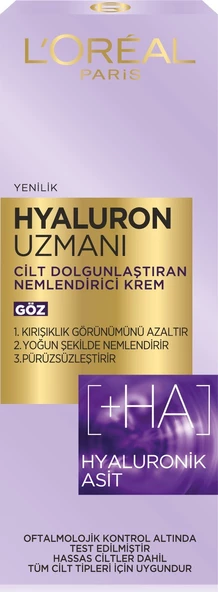 Loreal Paris Hyaluron Uzmanı Cilt Dolgunlaştıran Nemlendirici Göz Kremi 15 ml - 3