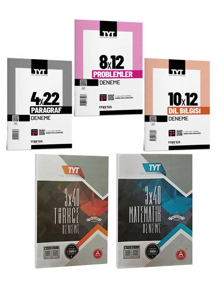 Marka Yayınları TYT Paragraf Problem Dil Bilgisi Deneme ve A Yayınları TYT Türkçe Matematik Deneme - Resim 2