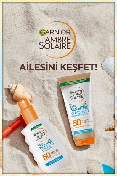 Garnier Ambre Solaire Sensitive Advanced 50 Faktör Çocuk Güneş Koruyucu Sprey 150 ml - 6