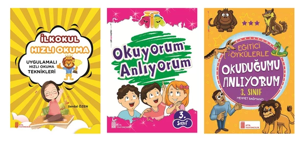 Ata 3.Sınıf Hızlı Okuma Seti (3 Kitap)