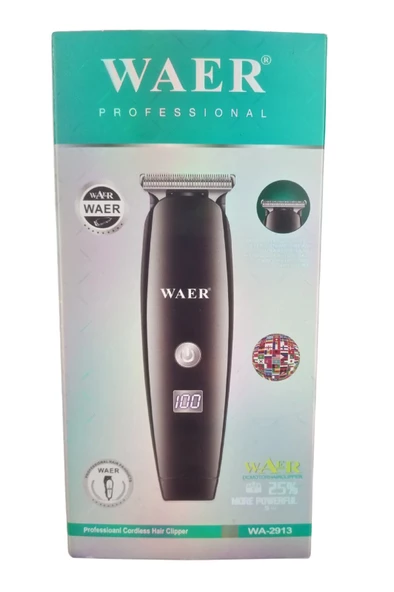 WAER Profesyonel Sakal Traş Makinesi Dijital Sarj Göstergeli wa-2913 - 3