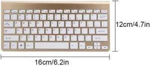 Welio M108 10.1" Uyumlu Kablosuz Wireless Pilli Türkçe Q Klavye - Altın - Resim 2