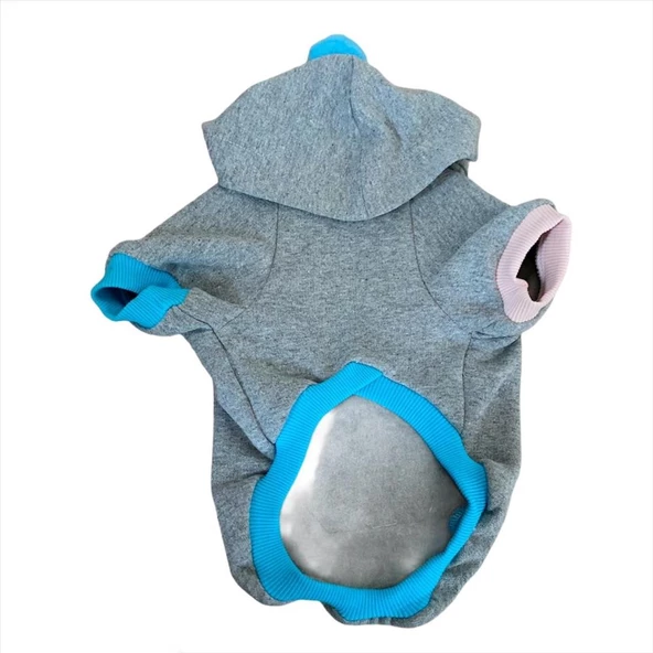 Kitty Grey Kapşonlu Sweat by Kemique Köpek Kazağı - 6
