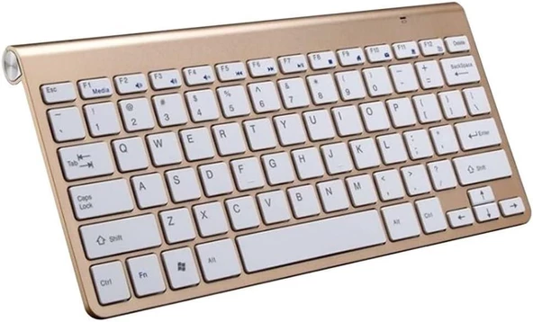 Hometech Alfa 10 YF 10" Uyumlu Kablosuz Wireless Pilli Türkçe Q Klavye - Altın