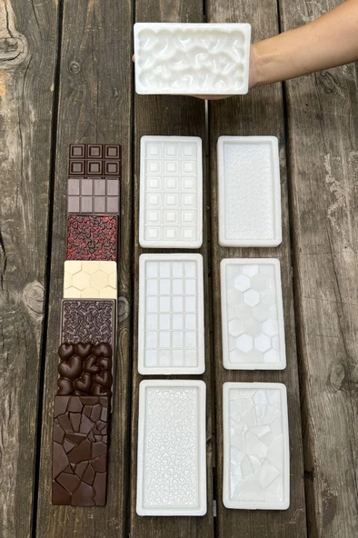 Tablet Çikolata Yedili Silikon Mum Kalıp Seti - Resim 4