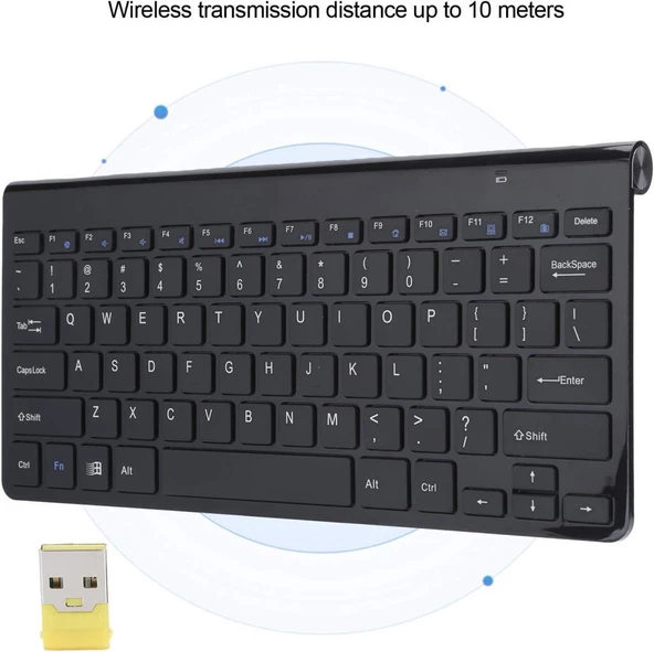 Lenovo Tab M9 TB310FU 9" Uyumlu Kablosuz Wireless Pilli Türkçe Q Klavye - Siyah - 6