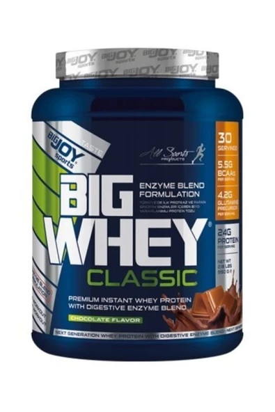 Bigjoy Sports Big Whey Classic Çikolata Aromalı Protein Tozu 1020 gr 3o Servis Whey Protein - Shaker Hediyeli - 3