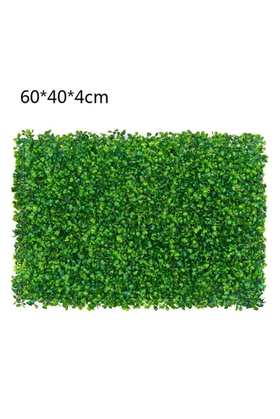 DDPEST Yapay Yeşil Çiçek Duvar Kaplama Panel Şimşir Tabaka 40x60 Cm Yeşil Dik Duvar Uygulama - 3