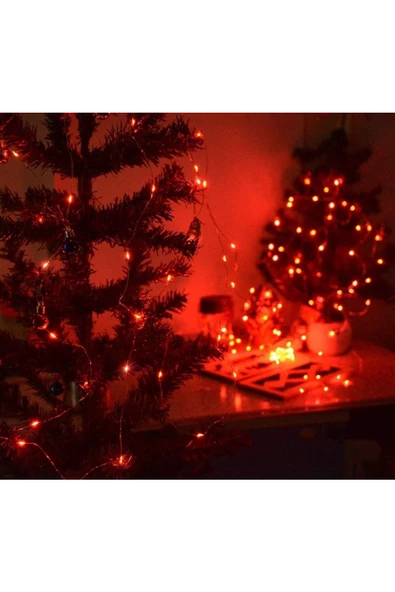 DDPEST 3 Metre Kırmızı AA Kalem Pilli Dekoratif Peri Led ( pil fiyata dahil değildir) - 2