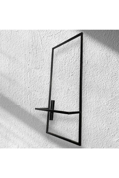 DDPEST Metal Siyah Duvar Saksısı Dekoratif Metal Saksı 60 cm uzunluk - 2