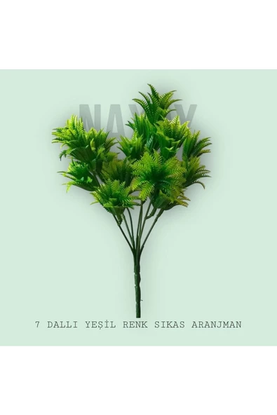 DDPEST 6 DALLI YEŞİL SIKAS MODEL YAPAY SAKSI AKVARYUM ARANJMANI - 2