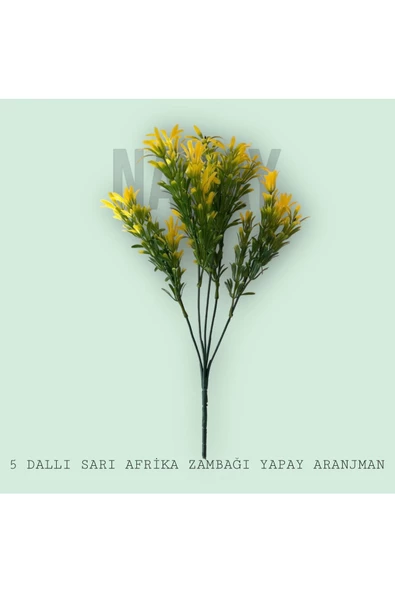 DDPEST 5 DALLI SARI AFRİKA ZAMBAĞI YAPAY SAKSI AKVARYUM ARANJMANI - 2