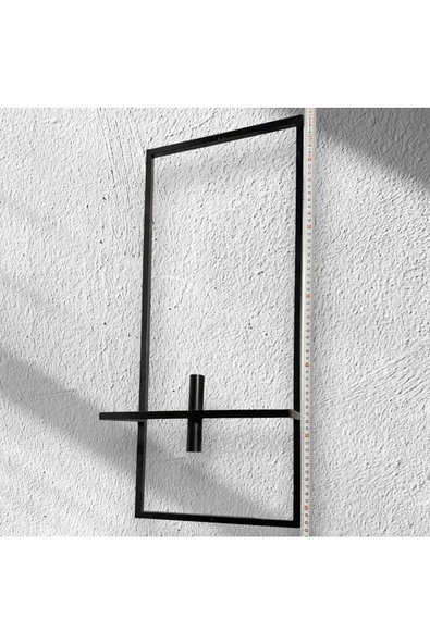 DDPEST Metal Siyah Duvar Saksısı Dekoratif Metal Saksı 60 cm uzunluk - 3