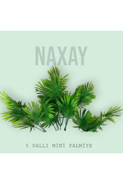 DDPEST 5 DALLI MİNİ PALMİYE MODEL YAPAY SAKSI AKVARYUM ARANJMANI - 3