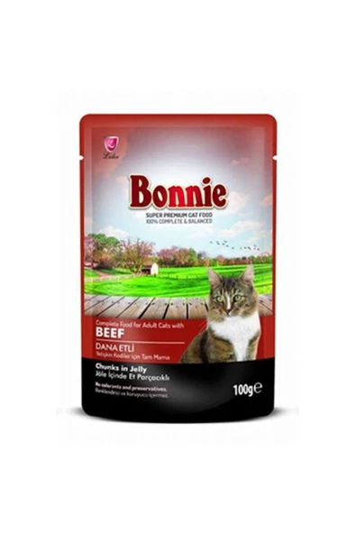 Bonnie Dana Etli Pouch Jelly Yetişkin Kedi Konserve Maması 85gr