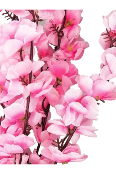 DDPEST Yapay Çiçek PEMBE Bahar Dalı Japon Kiraz Çiçeği 9 DALLI 40 cm 1 DEMET - 2
