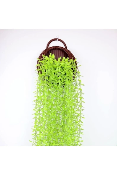 DDPEST Dekoratif Yapay Sarkan Ağlayan Söğüt Sarmaşık 1 Dal Yeşil-kahverengi Bitki - 2