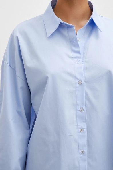 Kol Apoletli Gömlek Mavi - 2
