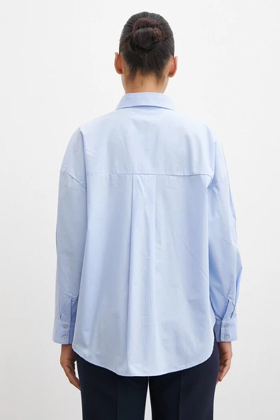 Kol Apoletli Gömlek Mavi - 3