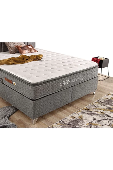 İmaj GRAY DREAMS BAZA+BAŞLIK ÇİFT KİŞİLİK 140x190 cm (FİYATA YATAK DAHİL DEĞİLDİR) - 5