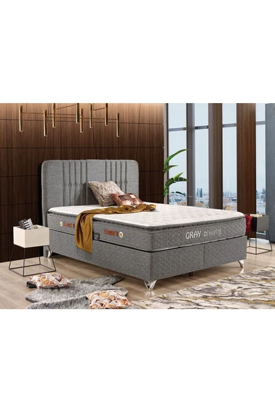 İmaj GRAY DREAMS BAZA+BAŞLIK TEK KİŞİLİK 100x200 cm (FİYATA YATAK DAHİL DEĞİLDİR)