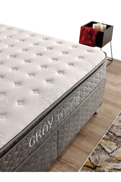 İmaj GRAY DREAMS BAZA+BAŞLIK ÇİFT KİŞİLİK 140x190 cm (FİYATA YATAK DAHİL DEĞİLDİR)