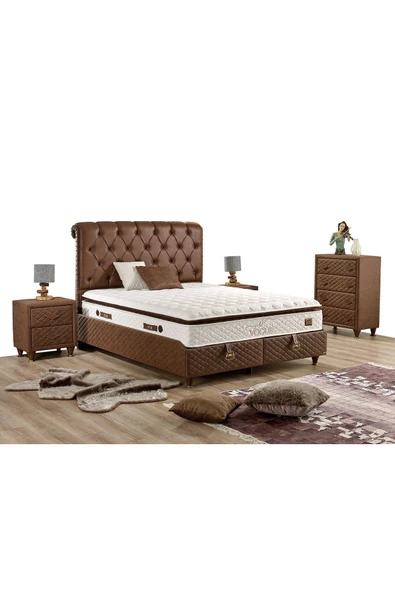 İmaj Vogue Baza+Başlık Çift Kişilik 160x200 cm Yatak Dahil Değildir