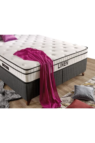 İmaj Linen Set (baza+yatak+başlık) Tek Kişilik 90x190 Cm - 3