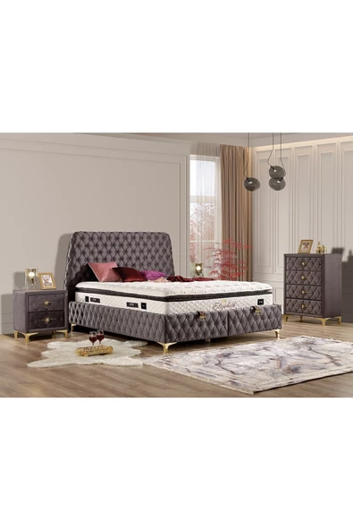 İmaj Elizabeth Set (baza+yatak+başlık) Tek Kişilik 90x200 Cm