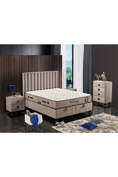 İmaj Biosafe Set (baza+yatak+başlık) Çift Kişilik 200x200 Cm