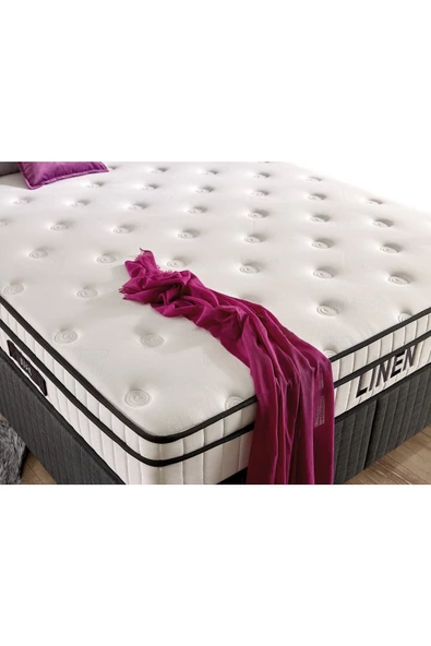 İmaj Linen Yatak Çift Kişilik 160x200 Cm (BAŞLIK VE BAZA FİYATA DAHİL DEĞİLDİR) - 2