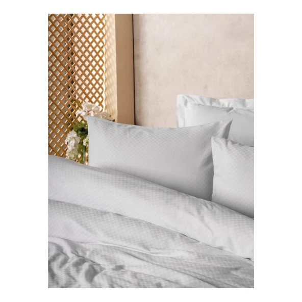 Cotton Box Plaid Ranforce Tek Kişilik Nevresim Takımı Beyaz - 2