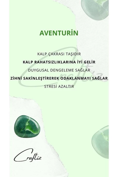 Aventurin Çelik Zincirli Kolye - 3