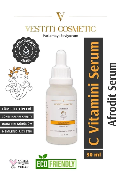 VESTİTİ COSMETİC,AHA BHA Tonik - C Vitamini Serum - Anti Aging Serum 3’lü Set - 3