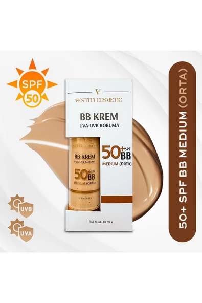 VESTİTİ COSMETİC,BB Krem Orta (Medium)+50 SPF