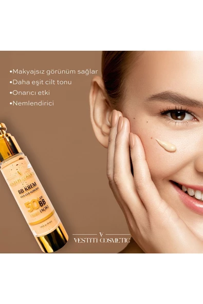 VESTİTİ COSMETİC,BB Krem Açık (Light)+50 SPF - 4